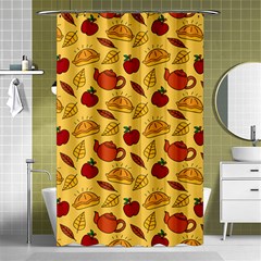 Apple Pie Pattern Shower Curtain 48  X 72  (small)  by designsbymallika