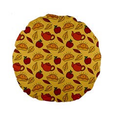 Apple Pie Pattern Standard 15  Premium Round Cushions by designsbymallika