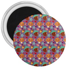 Nuts And Mushroom Pattern 3  Magnets by designsbymallika