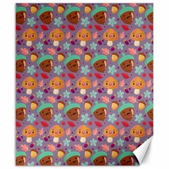 Nuts And Mushroom Pattern Canvas 20  X 24  by designsbymallika