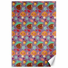 Nuts And Mushroom Pattern Canvas 20  X 30  by designsbymallika