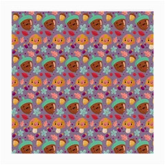 Nuts And Mushroom Pattern Medium Glasses Cloth (2 Sides) by designsbymallika