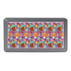 Nuts And Mushroom Pattern Memory Card Reader (mini) by designsbymallika