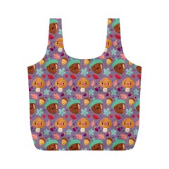 Nuts And Mushroom Pattern Full Print Recycle Bag (m) by designsbymallika