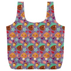 Nuts And Mushroom Pattern Full Print Recycle Bag (xxl) by designsbymallika