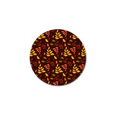 Yellow Green Orange Leaf Pattern Golf Ball Marker (10 Pack) by designsbymallika