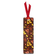 Yellow Green Orange Leaf Pattern Small Book Marks by designsbymallika