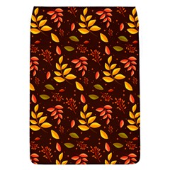 Yellow Green Orange Leaf Pattern Removable Flap Cover (l) by designsbymallika