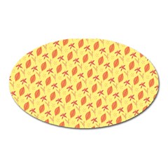 Autumn Leaves 4 Oval Magnet