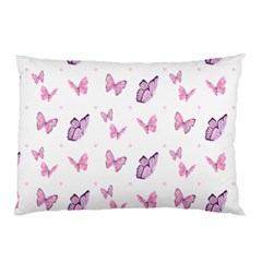 Pink Purple Butterfly Pillow Case (two Sides) by designsbymallika