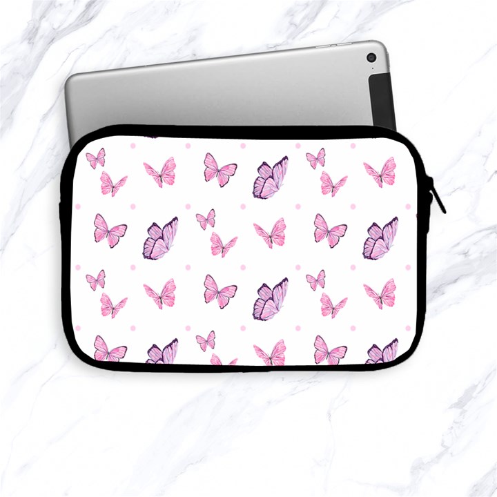 Pink Purple Butterfly Apple iPad Mini Zipper Cases