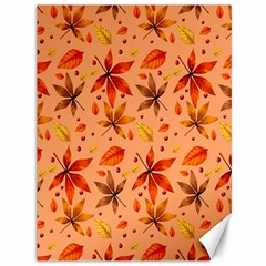 Orange Brown Leaves Canvas 36  X 48  by designsbymallika