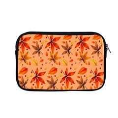 Orange Brown Leaves Apple Macbook Pro 13  Zipper Case by designsbymallika