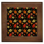 Golden Orange Leaves Framed Tile Front