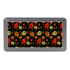 Golden Orange Leaves Memory Card Reader (mini) by designsbymallika