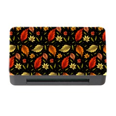 Golden Orange Leaves Memory Card Reader With Cf by designsbymallika