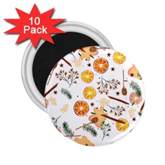 Honey Bee Pattern 2 25  Magnets (10 Pack)  by designsbymallika