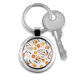 Honey Bee Pattern Key Chain (round) by designsbymallika