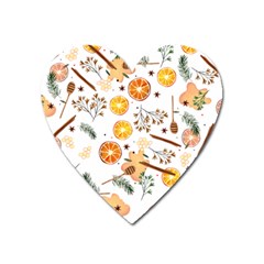 Honey Bee Pattern Heart Magnet by designsbymallika