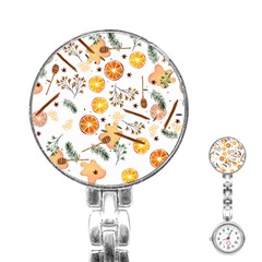 Honey Bee Pattern Stainless Steel Nurses Watch by designsbymallika