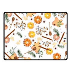 Honey Bee Pattern Double Sided Fleece Blanket (small)  by designsbymallika