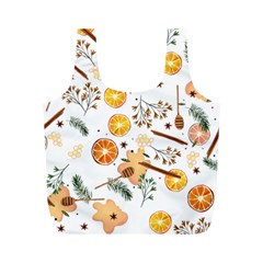 Honey Bee Pattern Full Print Recycle Bag (m) by designsbymallika