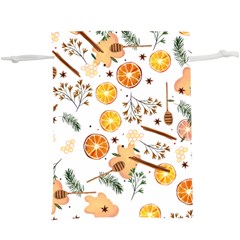 Honey Bee Pattern  Lightweight Drawstring Pouch (xl) by designsbymallika