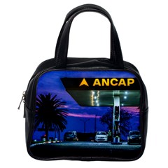 Night Scene Gas Station Building, Montevideo, Uruguay Classic Handbag (one Side) by dflcprintsclothing