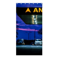 Night Scene Gas Station Building, Montevideo, Uruguay Shower Curtain 36  X 72  (stall)  by dflcprintsclothing