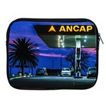 Night Scene Gas Station Building, Montevideo, Uruguay Apple iPad 2/3/4 Zipper Cases Front