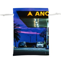 Night Scene Gas Station Building, Montevideo, Uruguay  Lightweight Drawstring Pouch (xl) by dflcprintsclothing