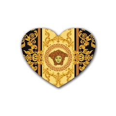 Versace Legacy  Rubber Coaster (heart)  by customboxx