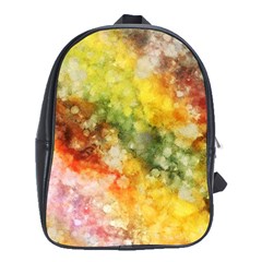 The Drawn Background Grunge, A Multikolor School Bag (xl) by FloraaplusDesign