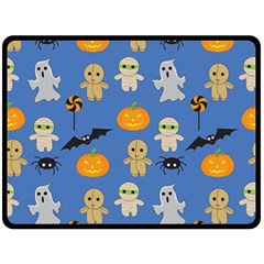 Halloween Fleece Blanket (large)  by Sobalvarro