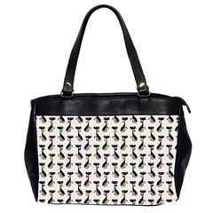 Lady Cat Pattern, Cute Cats Theme, Feline Design Oversize Office Handbag (2 Sides) by Casemiro