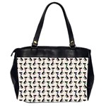 Lady Cat pattern, cute cats theme, feline design Oversize Office Handbag (2 Sides) Back