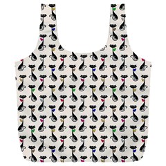 Lady Cat Pattern, Cute Cats Theme, Feline Design Full Print Recycle Bag (xxxl) by Casemiro