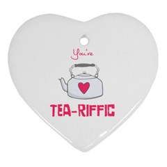 Your Tea-riffic Ornament (heart) by CuteKingdom