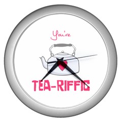 Your Tea-riffic Wall Clock (silver) by CuteKingdom