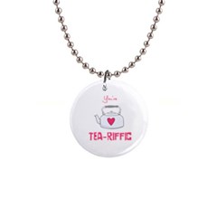 Your Tea-riffic 1  Button Necklace by CuteKingdom