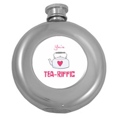 Your Tea-riffic Round Hip Flask (5 Oz) by CuteKingdom