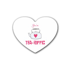 Your Tea-riffic Heart Coaster (4 Pack)  by CuteKingdom