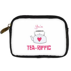 Your Tea-riffic Digital Camera Leather Case by CuteKingdom