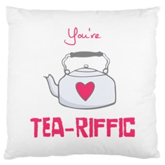 Your Tea-riffic Large Cushion Case (one Side)