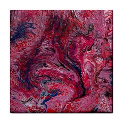 Dragons Flames Tile Coaster by kaleidomarblingart