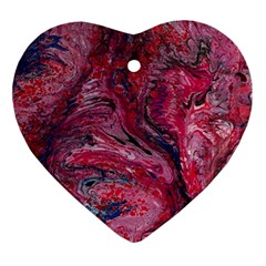 Dragons Flames Ornament (heart) by kaleidomarblingart