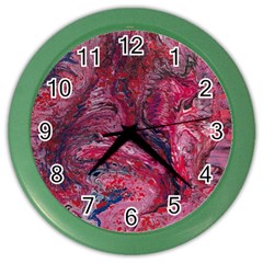 Dragons Flames Color Wall Clock by kaleidomarblingart