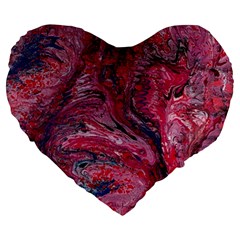 Dragons Flames Large 19  Premium Flano Heart Shape Cushions by kaleidomarblingart