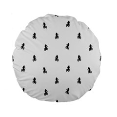 Riding Bike Motif Print Pattern Standard 15  Premium Flano Round Cushions by dflcprintsclothing