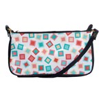 Aqua coral Shoulder Clutch Bag Front